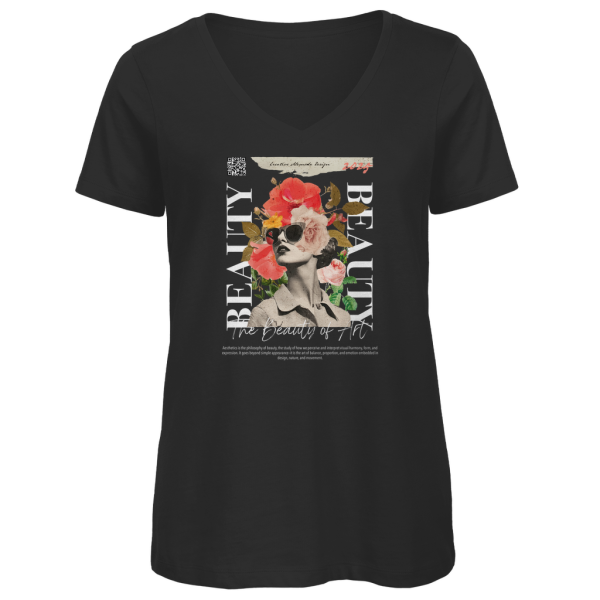 Urban Style Beauty Tee V-Neck Damen