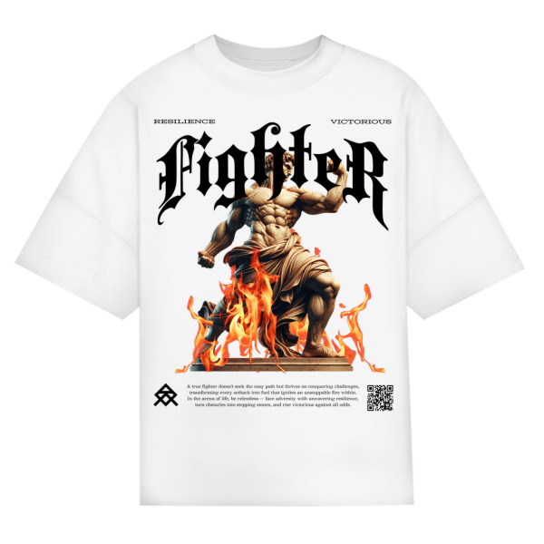 Urban Style Oversize Unisex Tee – Fighter | Rundhals